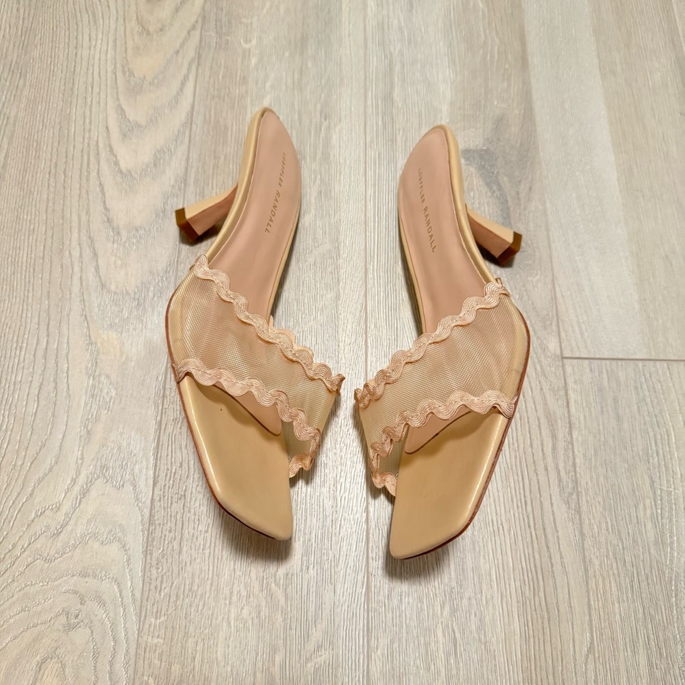 Loeffler Randall nude mesh sandals size 9 - Picture 4 of 9